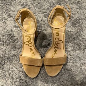 Sam Edelman tan suede heels